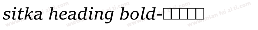 sitka heading bold字体转换